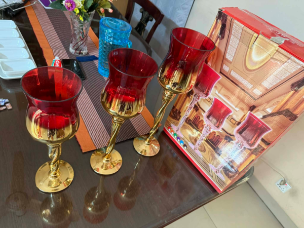 porta velas Set de 3 Portavelas Decorativos