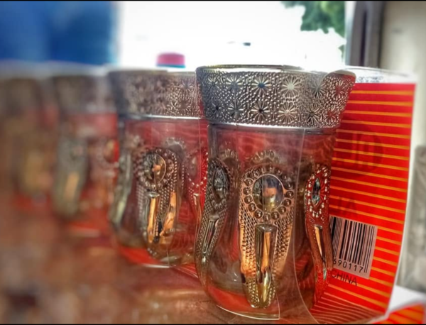 vaso turco Set de 6 Vasos de Vidrio Decorados