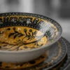 loza decoratica Set de Loza Turca 12 Piezas: Platos y Bowls Decorativos