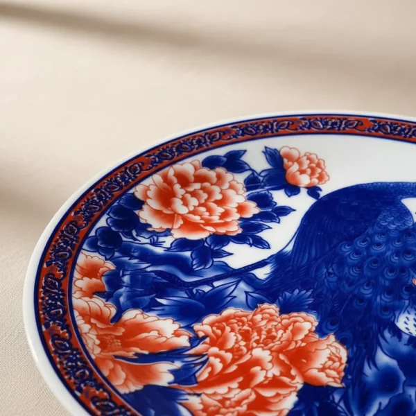 loza decoratica Set de Loza Decorativa Pavo Real 8 Piezas: Platos y Bowls