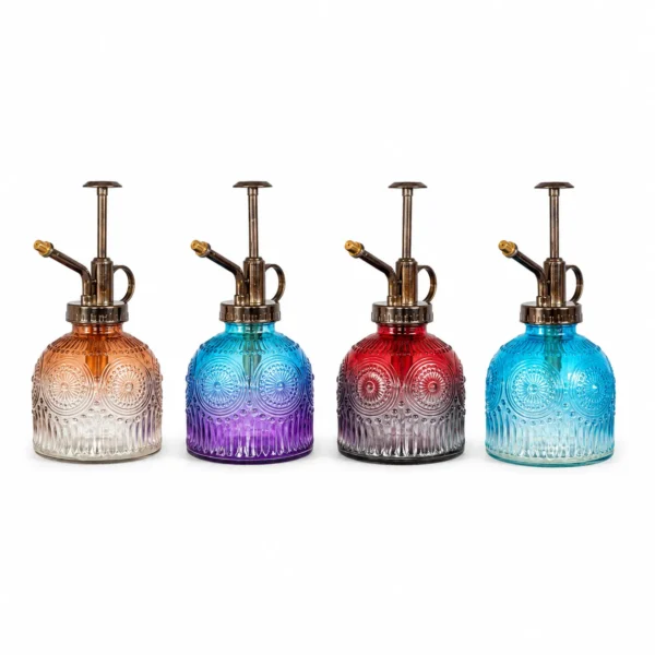 set_de_4_atomizadores_de_vidrio Pulverizador de Vidrio para Plantas 205 ml – Rociador Vintage