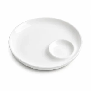 Plato de Piqueo de Cerámica con Salsera 30 cm
