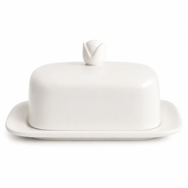 mantequillera-ceramica-blanca-tapa.webp Mantequillera de porcelana blanca con tapa | Tienda99