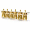 Set de 6 Vasos Turcos para Té con Cucharas Turcas Doradas